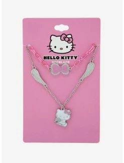 Flash Sale 🥰 Hello Kitty Pink Chain & Wings Layered Necklace 💯 -Hello Kitty Sales Shop 14645930 av2