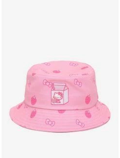 Wholesale 🎉 Hello Kitty Strawberries & Bows Bucket Hat 🤩