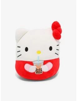 Hello Kitty Sales Shop 48 Cheapest 👍 Squishmallows Hello Kitty With Boba Plush Hot Topic Exclusive 🔥