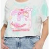 Best Pirce 🎉 Sanrio Ice Cream Kawaii Tokyo Crop 👧 Girls Tie-Dye T-Shirt Plus Size ✨