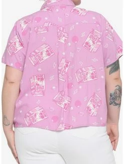 New 🛒 Hello Kitty Strawberry Milk 👧 Girls Woven Button-Up Plus Size ⭐ -Hello Kitty Sales Shop 15897470 av2