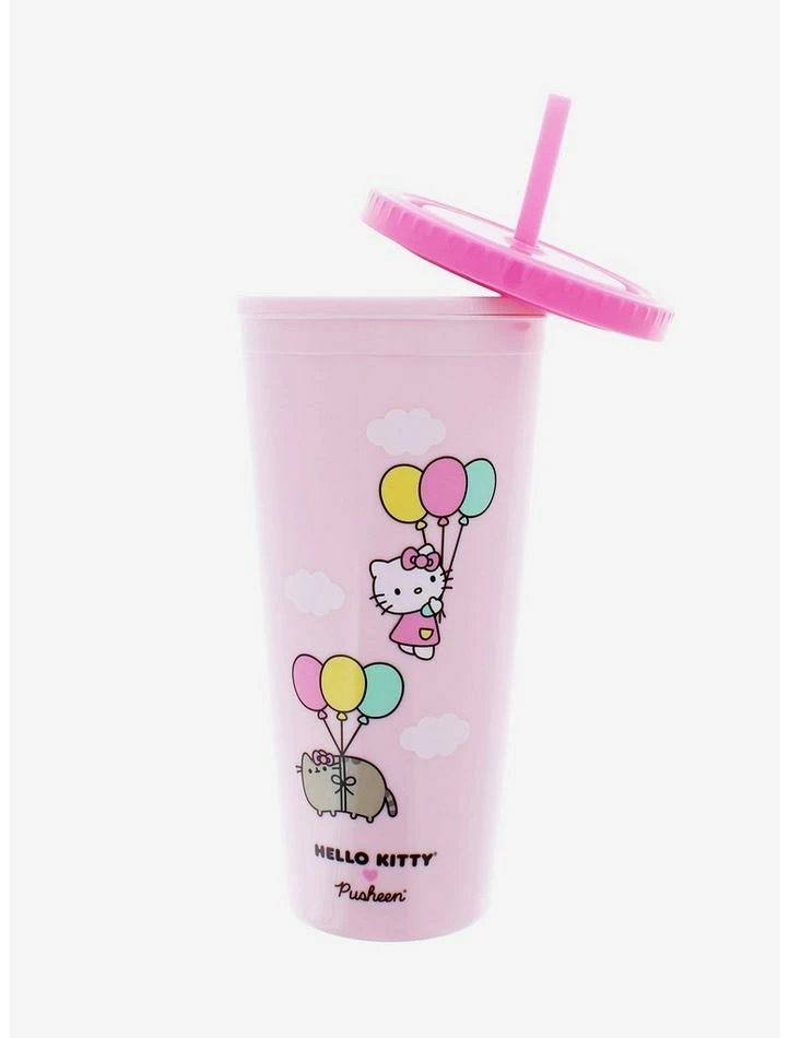 Cheap ๐งจ Hello Kitty X Pusheen Acrylic Travel Cup โญ 2 Cheap ๐งจ Hello Kitty X Pusheen Acrylic Travel Cup โญ - Image 2
