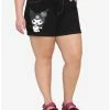 New 🔔 Kuromi Contrast Stitch Mom Shorts Plus Size 😍