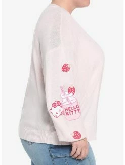 New 🛒 Hello Kitty Strawberry Milk Skimmer 👧 Girls Cardigan Plus Size 👍 -Hello Kitty Sales Shop 17076281 av4