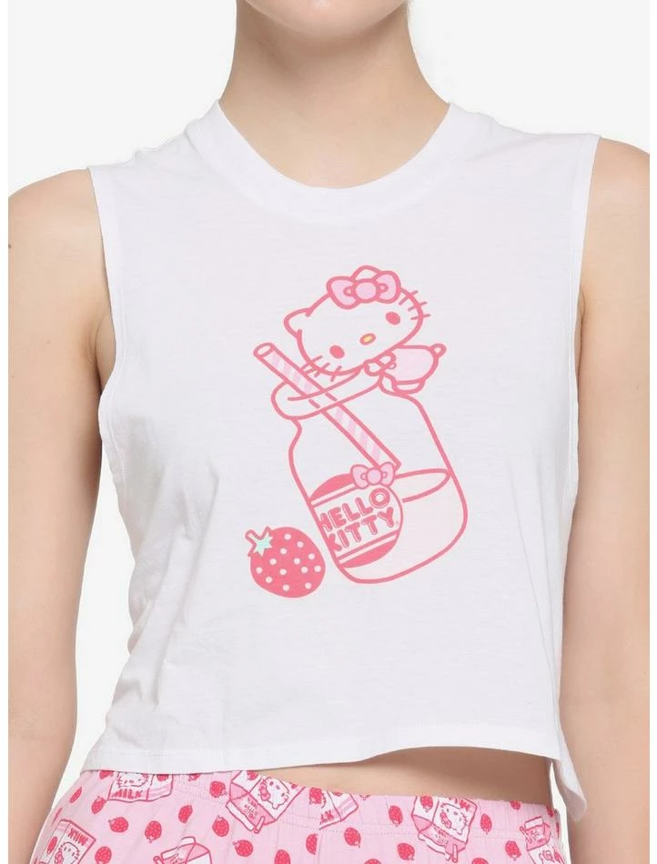 Deals ๐ Hello Kitty Strawberry Milk Tank & Shorts ๐ง Girls Lounge Set โ๏ธ 1 Deals ๐ Hello Kitty Strawberry Milk Tank & Shorts ๐ง Girls Lounge Set โ๏ธ