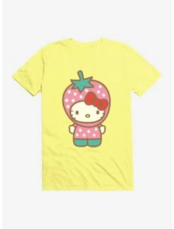 Hot Sale ✨ Hello Kitty Five A Day Strawberry Hat T-Shirt 👏 -Hello Kitty Sales Shop 17202242 hi
