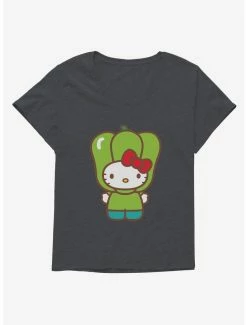 Cheapest ⌛ Hello Kitty Five A Day Bell Pepper 👧 Girls T-Shirt Plus Size ✔️ -Hello Kitty Sales Shop 17211471 hi