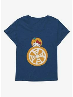 Brand new โญ Hello Kitty Five A Day Litlle Slice of Orange ๐ง Girls T-Shirt Plus Size ๐งจ