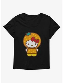 Hot Sale ✨ Hello Kitty Five A Day Orange Outfit 👧 Girls T-Shirt Plus Size 🎉