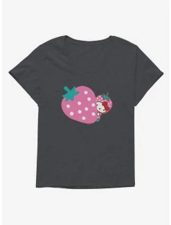 Cheapest ✔️ Hello Kitty Five A Day Pink Strawberry 👧 Girls T-Shirt Plus Size 🥰