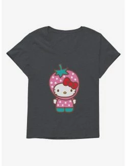 Top 10 🛒 Hello Kitty Five A Day Strawberry Hat 👧 Girls T-Shirt Plus Size 🎉 -Hello Kitty Sales Shop 17211903 hi