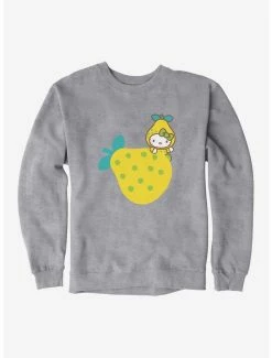 Flash Sale 🥰 Hello Kitty Five A Day Hiding The Pear Sweatshirt 👏 -Hello Kitty Sales Shop 17218216 hi