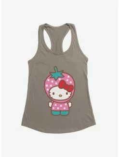 Hot Sale 🎁 Hello Kitty Five A Day Strawberry Hat 👧 Girls Tank ✨ -Hello Kitty Sales Shop 17221198 hi