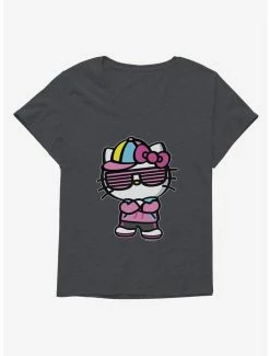 Best Sale ✨ Hello Kitty Cool Kitty 👧 Girls T-Shirt Plus Size 😉