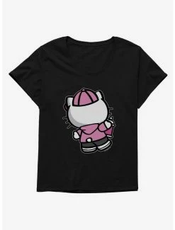 New 🔔 Hello Kitty Pink Back 👧 Girls T-Shirt Plus Size ✔️