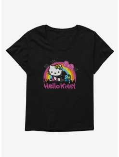 Buy 😉 Hello Kitty Rainbow Graffiti 👧 Girls T-Shirt Plus Size 🌟 -Hello Kitty Sales Shop 17259319 hi