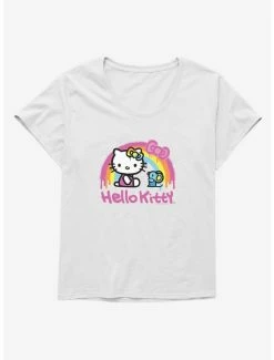 Buy 😉 Hello Kitty Rainbow Graffiti 👧 Girls T-Shirt Plus Size 🌟 -Hello Kitty Sales Shop 17259337 hi