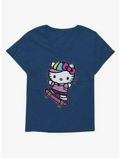Best Sale ✔️ Hello Kitty Skateboard 👧 Girls T-Shirt Plus Size 💯 -Hello Kitty Sales Shop 17259382 hi