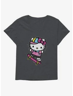 Best Sale ✔️ Hello Kitty Skateboard 👧 Girls T-Shirt Plus Size 💯 -Hello Kitty Sales Shop 17259400 hi
