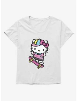 Best Sale ✔️ Hello Kitty Skateboard 👧 Girls T-Shirt Plus Size 💯 -Hello Kitty Sales Shop 17259409 hi