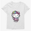 Discount ⭐ Hello Kitty Spray Can Front 👧 Girls T-Shirt Plus Size 🥰