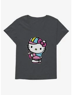 Flash Sale 😉 Hello Kitty Spray Can Side 👧 Girls T-Shirt Plus Size 🛒 -Hello Kitty Sales Shop 17259508 hi