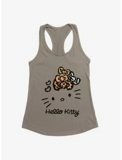 Promo ⭐ Hello Kitty Jungle Paradise Stencil Outline 👧 Girls Tank ✔️ -Hello Kitty Sales Shop 17386329 hi