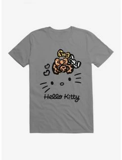 Outlet ⌛ Hello Kitty Jungle Paradise Stencil Outline T-Shirt 😀 -Hello Kitty Sales Shop 17389934 hi