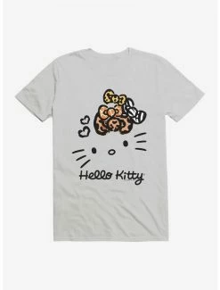 Outlet ⌛ Hello Kitty Jungle Paradise Stencil Outline T-Shirt 😀