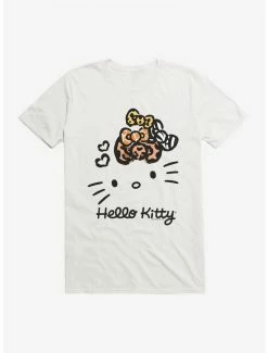 Outlet ⌛ Hello Kitty Jungle Paradise Stencil Outline T-Shirt 😀 -Hello Kitty Sales Shop 17389952 hi