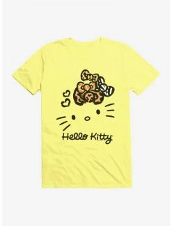 Outlet ⌛ Hello Kitty Jungle Paradise Stencil Outline T-Shirt 😀 -Hello Kitty Sales Shop 17389961 hi