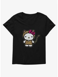 New 🔥 Hello Kitty Jungle Paradise Cheetah Kitty 👧 Girls T-Shirt Plus Size 🌟 -Hello Kitty Sales Shop 17392303 hi
