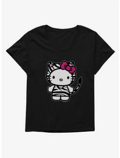 Promo 😍 Hello Kitty Jungle Paradise Zebra Print 👧 Girls T-Shirt Plus Size 🌟 -Hello Kitty Sales Shop 17392609 hi