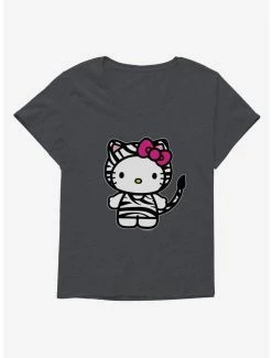 Promo 😍 Hello Kitty Jungle Paradise Zebra Print 👧 Girls T-Shirt Plus Size 🌟 -Hello Kitty Sales Shop 17392618 hi