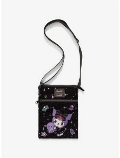 Outlet 🎉 Loungefly Kuromi Crystal Ball Passport Crossbody Bag 👍