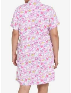 Top 10 🎉 Hello Kitty And Friends Pastel Collage Button-Up 👗 Dress Plus Size 😉 -Hello Kitty Sales Shop 17589817 av2