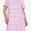 Top 10 🎉 Hello Kitty And Friends Pastel Collage Button-Up 👗 Dress Plus Size 😉