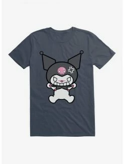 Outlet ⌛ Kuromi Angry Grin T-Shirt 👏