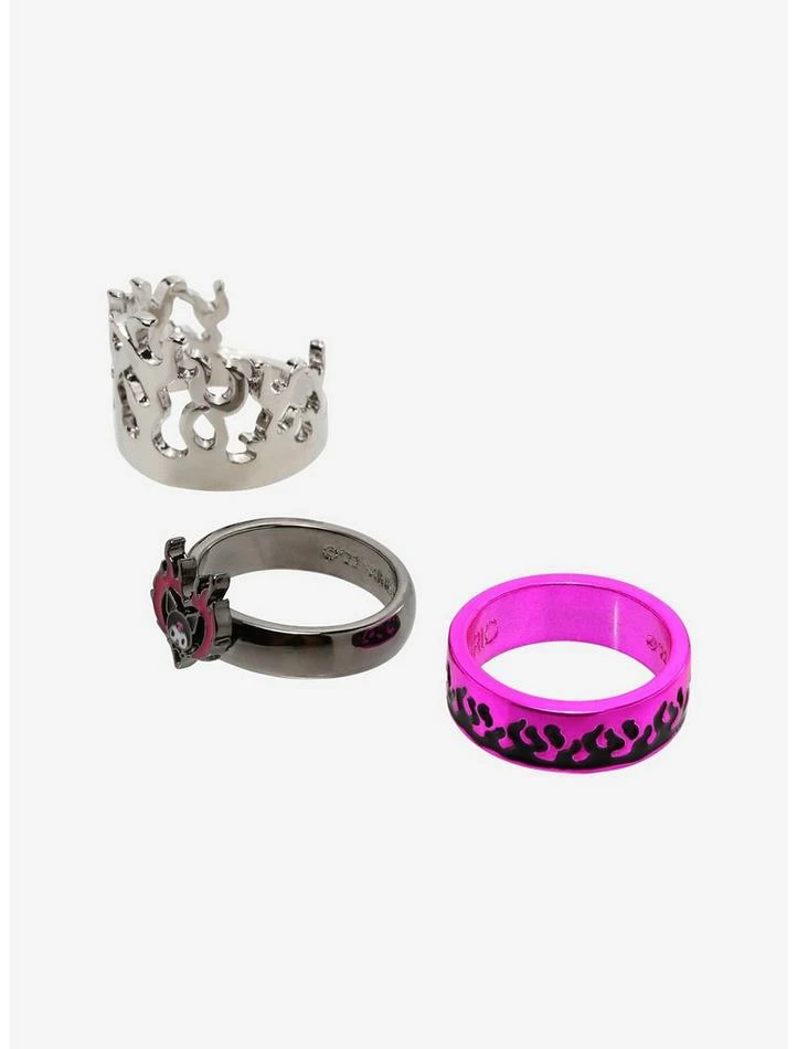 Discount ๐ Kuromi Flame Ring Set ๐งจ 2 Discount ๐ Kuromi Flame Ring Set ๐งจ - Image 2