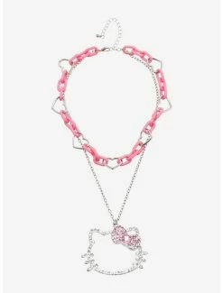 Best Sale 🥰 Hello Kitty Bling Pendant Chunky Chain Necklace 😍