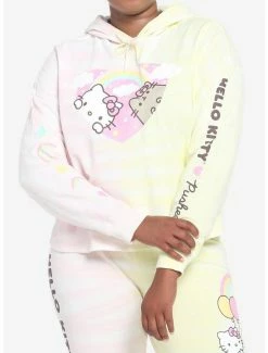 Buy ⌛ Hello Kitty X Pusheen Tie-Dye 👧 Girls Hoodie Plus Size 👍