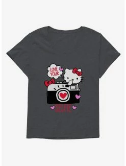 Buy 🧨 Hello Kitty Selfie Love 👧 Girls T-Shirt Plus Size 😉 -Hello Kitty Sales Shop 18055387 hi
