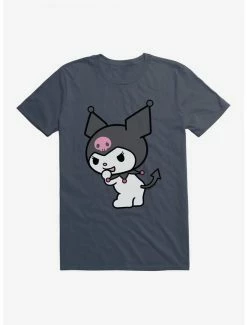 Cheap 🎁 Kuromi Turning Giggle T-Shirt 🔥 -Hello Kitty Sales Shop 18075772 hi