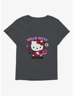 Coupon 🤩 Hello Kitty Valentine's Day Love Mix 👧 Girls T-Shirt Plus Size 😀 -Hello Kitty Sales Shop 18108435 hi