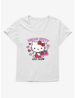 Coupon 🤩 Hello Kitty Valentine's Day Love Mix 👧 Girls T-Shirt Plus Size 😀 -Hello Kitty Sales Shop 18108453 hi 1