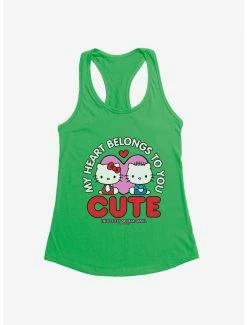 Coupon 🌟 Hello Kitty Valentine's Day Heart Belongs To You 👧 Girls Tank 🛒 -Hello Kitty Sales Shop 18108553 hi