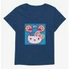 Coupon 🥰 Hello Kitty Sweet Kaiju Blueberry 👧 Girls T-Shirt Plus Size 😍