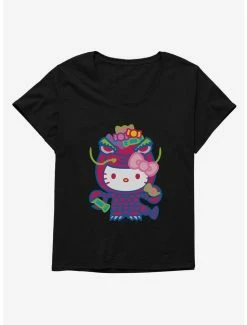 Discount 🎁 Hello Kitty Sweet Kaiju Claws 👧 Girls T-Shirt Plus Size ⭐