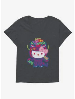 Discount 🎁 Hello Kitty Sweet Kaiju Claws 👧 Girls T-Shirt Plus Size ⭐ -Hello Kitty Sales Shop 18139144 hi