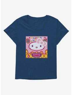 Best deal ⭐ Hello Kitty Sweet Kaiju Cone 👧 Girls T-Shirt Plus Size 😉